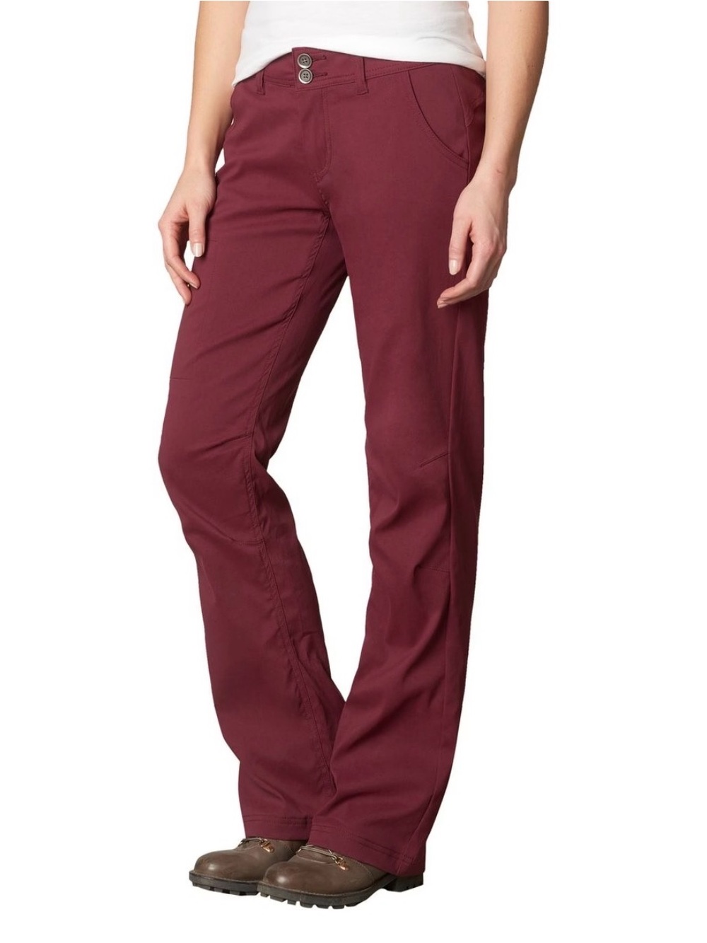 PrAna Women’s Lined Halle Pant Maroon Hiking Pants Outdoors Gorpcore Granola
